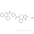 [1,1&#39;-biphényl] -2-carboxamide, N- [4 - [(4,5-dihydro-2-méthylimidazo [4,5-d] [1] benzazépine-6 ​​(1H) -yl) carbonyle] phényl] -, chlorhydrate (1: 1) CAS 168626-94-6